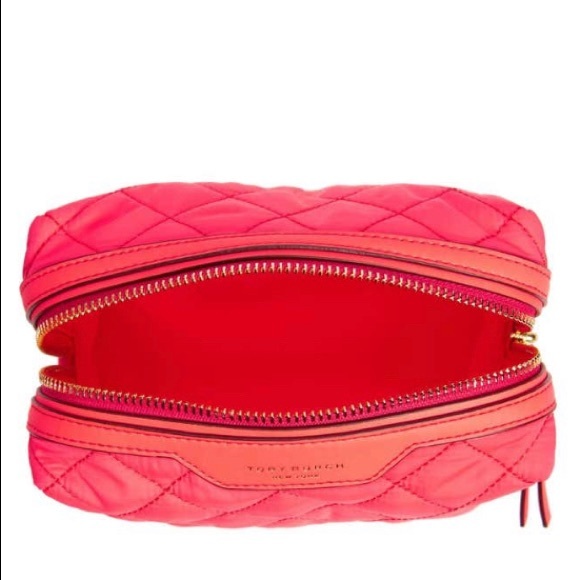 Tory Burch Small Quilted Nylon Perry Cosmetic Case - Picture 3 of 5